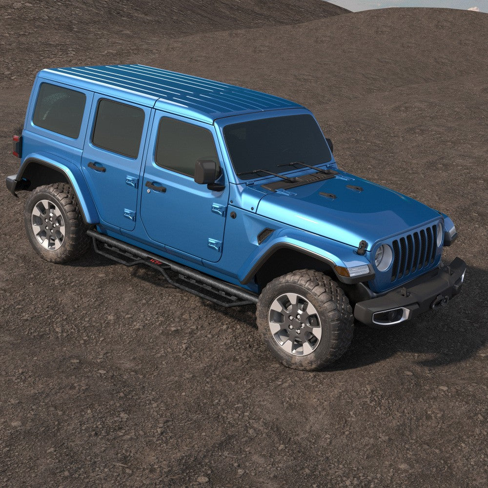 2PCS Running Boards for 2018-2025 for Jeep Gladiator JT 4 6 2Stair Side Steps Black