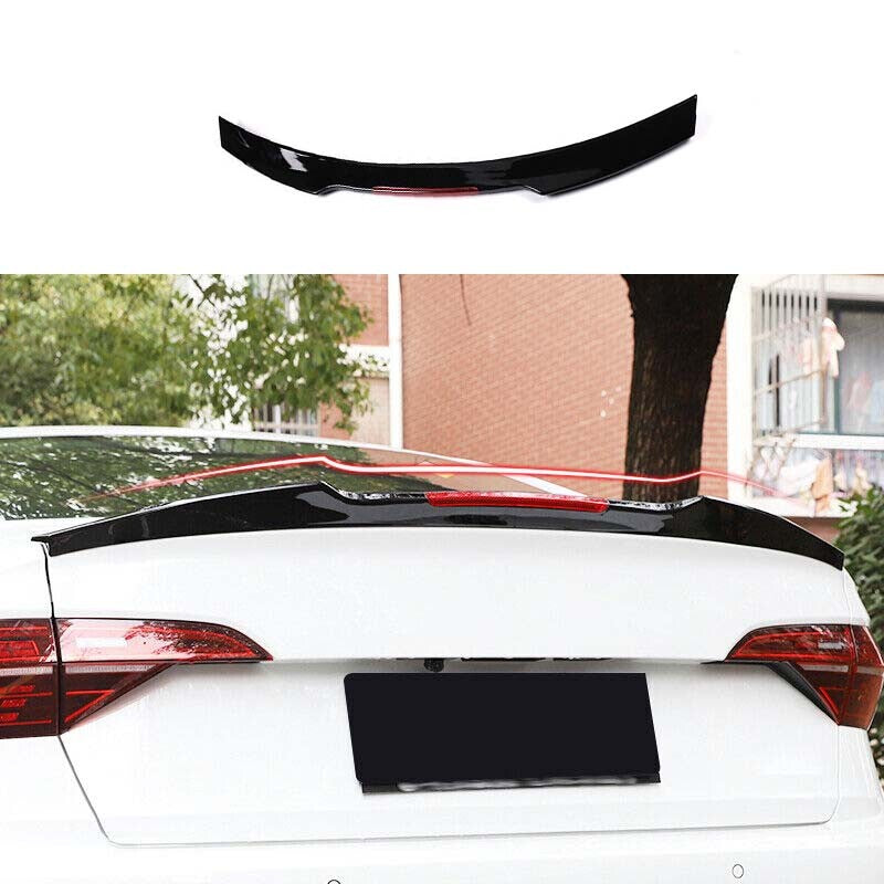 Black Rear Trunk Spoiler Wing Flap for Volkswagen for Jetta 2019-2020 2021 1PCS ABS