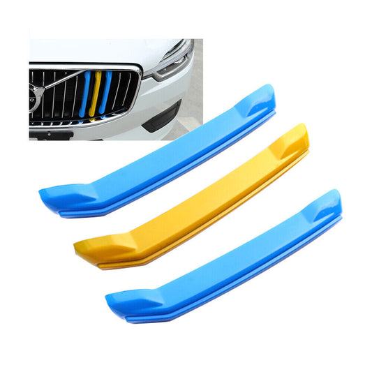3-Color Car Front Grill Stripes Cover Grille Clips Trim for Volvo XC60 2018-2021
