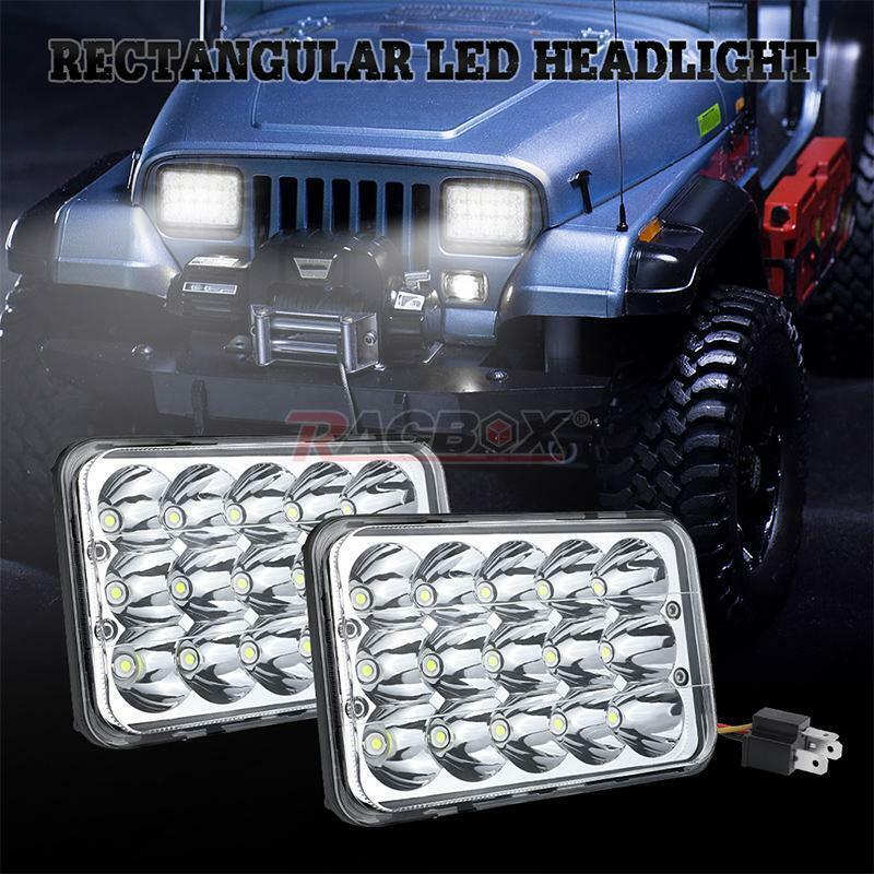 2X 4X6Inch LED Work Lights Spot Fog Driving Headlight For Car Truck SUV Tractor