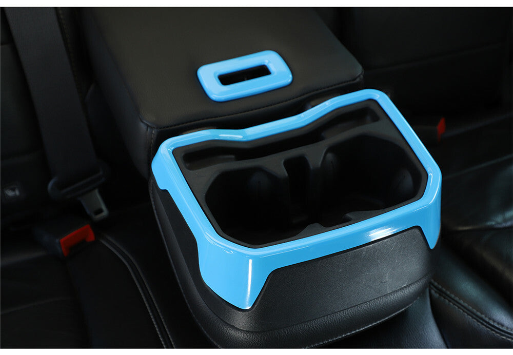 Light Blue Rear Armrest Water Cup Holder Panel Trim for Jeep for Wrangler JL 2018-22