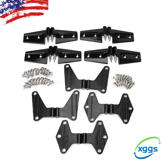 Body Door Hinge Replacement Set Powder Coat Fit 2007-2018 for Jeep for Wrangler JK Q