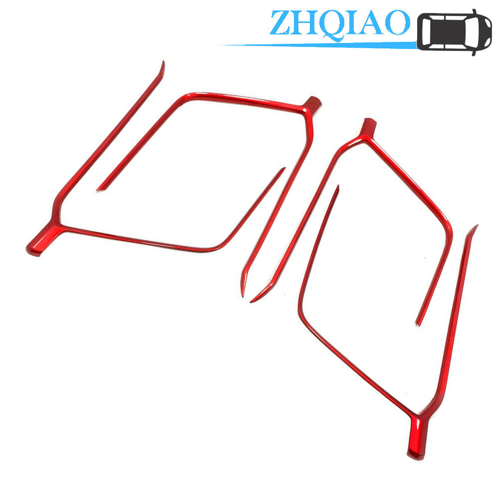 4pcs ABS Red Door Upper Armrest Stripe Cover Trim Fits for Toyota RAV4 2019-2020