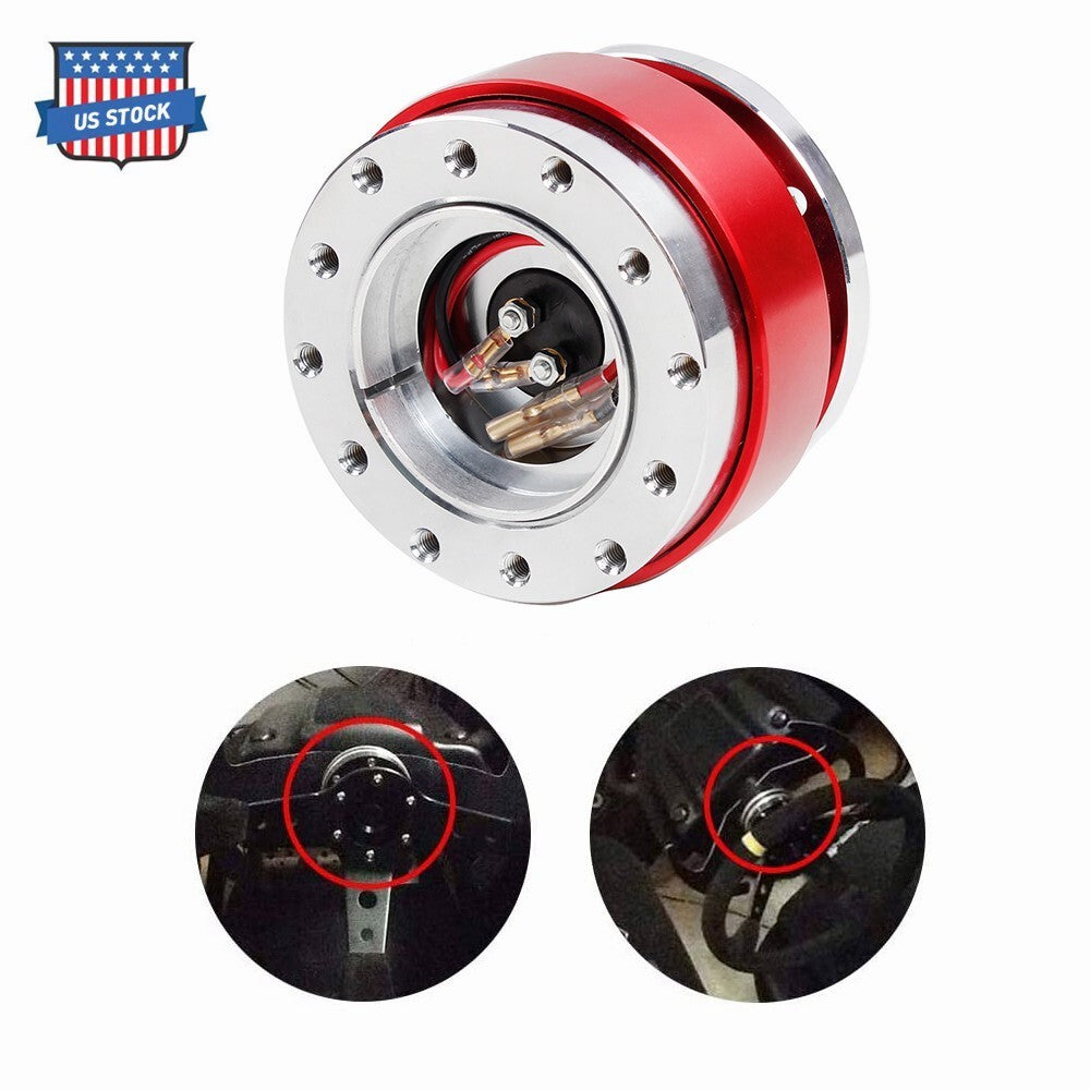 Car Steering Wheel Quick Release Hub Adapter Kit Boss Snap Off Alloy Universal