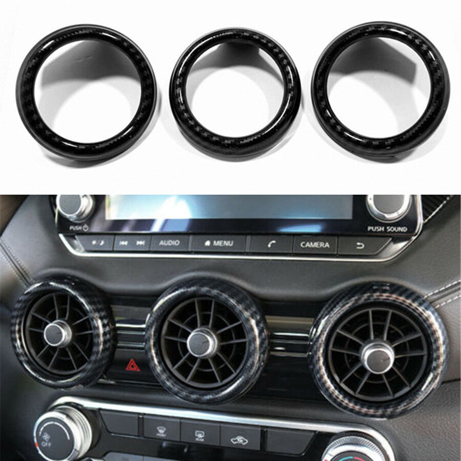 Suitable for Sentra 2020 - 2022, carbon fiber exterior ABS vent ring trim 3x n