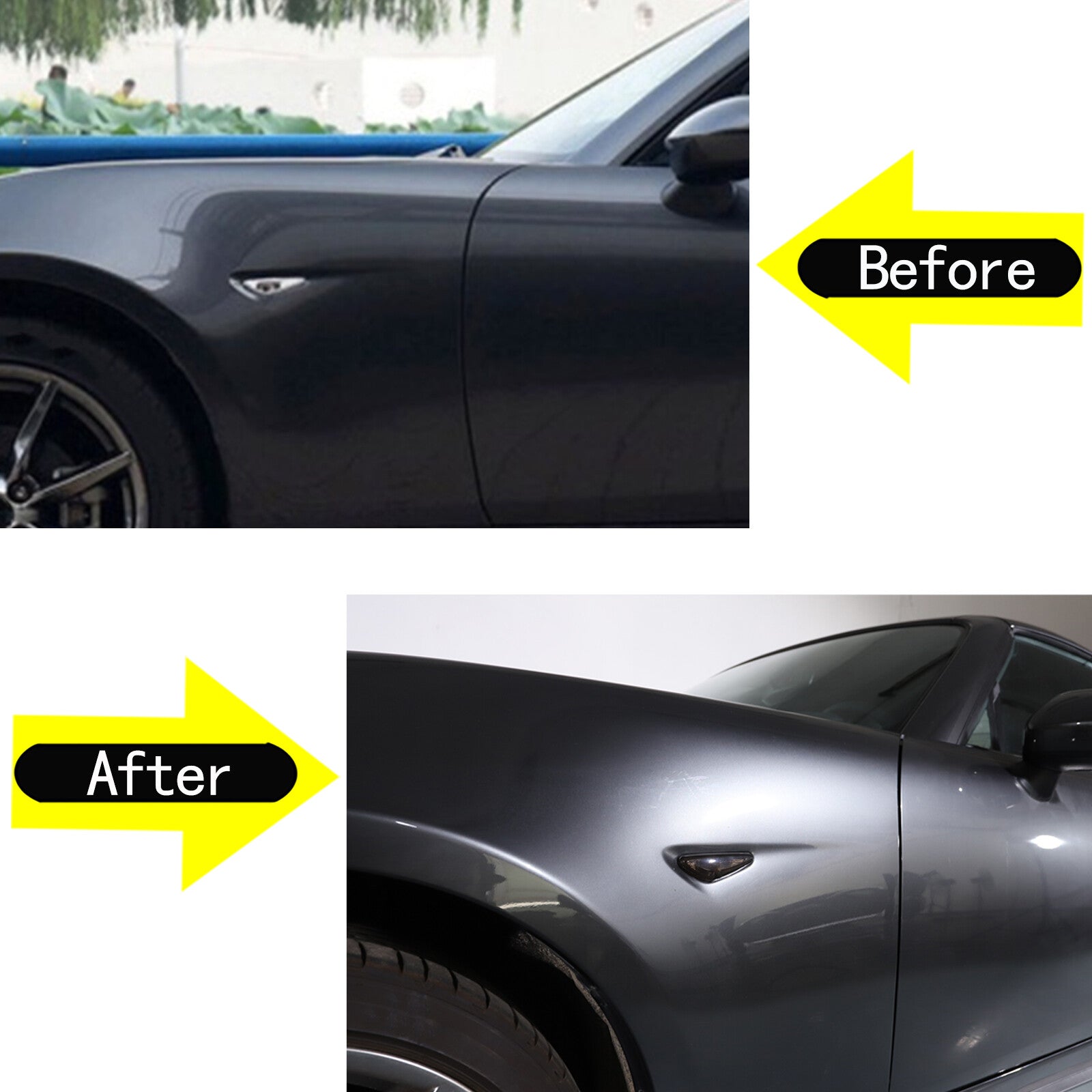 Smoked black front fender turn signal light covers for Mazda MX-5 2016-2023