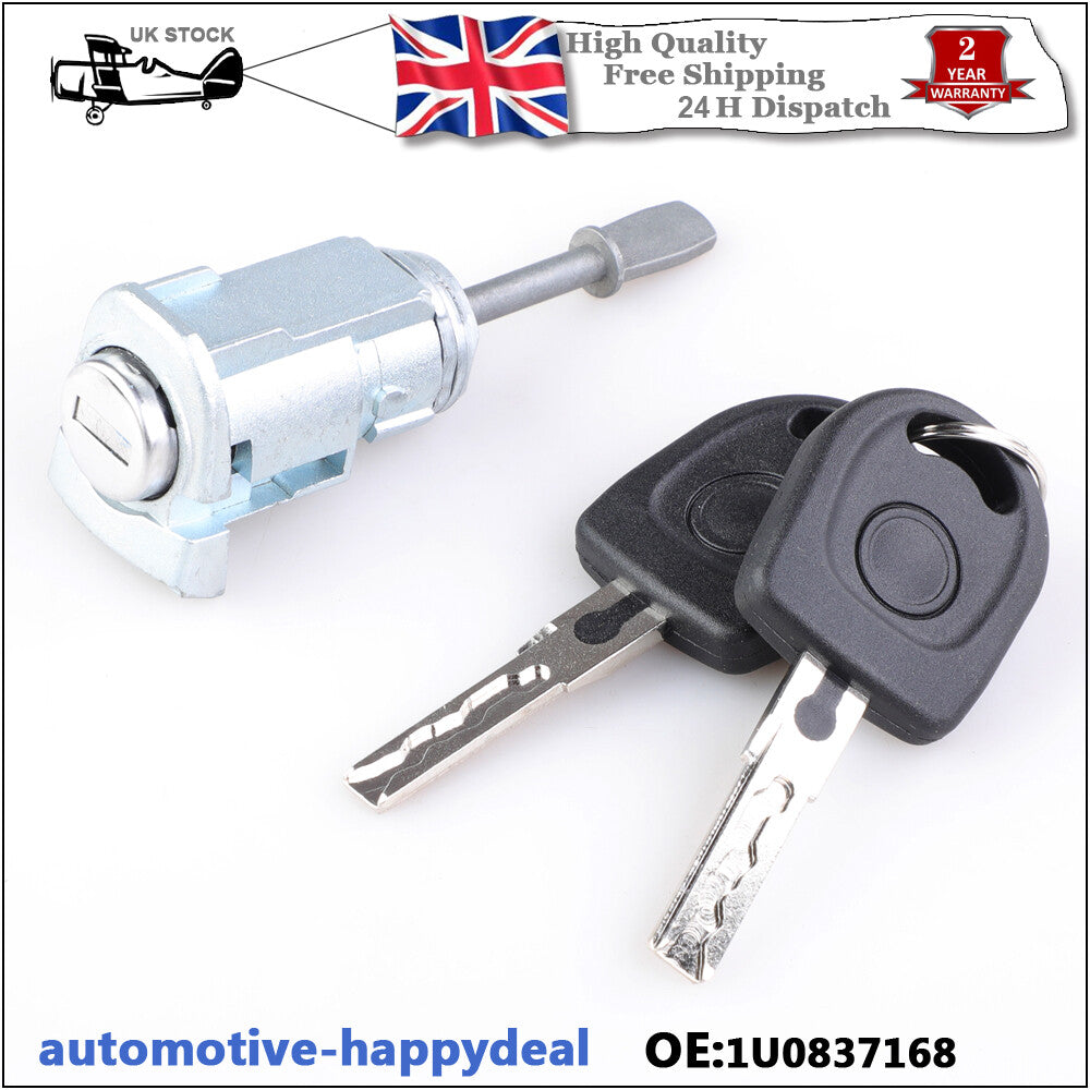 for VW Fabia 1999-2007 Front Right Driver Door Lock Barrel  2 Keys 1U0837168 A