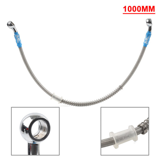 100cm DOT Motorcycle Motorbike Braided Steel Brake Clutch Oil Hose Line Pipe Q