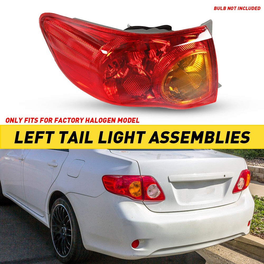 For 2010 for Corolla red tail light assembly brake light left rear - v