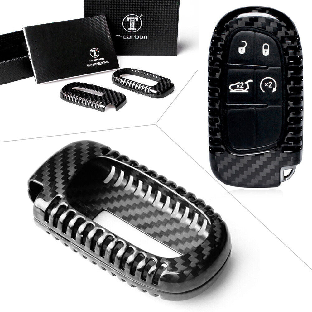 Auto Schl¨¹ssel H¨¹lle Geh?use Case Cover f¨¹r for Jeep for Dodge Cherokee for Ram Kohlefaser
