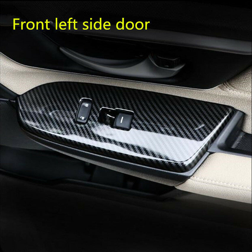 for Honda CRV CR-V 2017-2021 Window Switch Panel Cover Set Carbon Fiber Look v