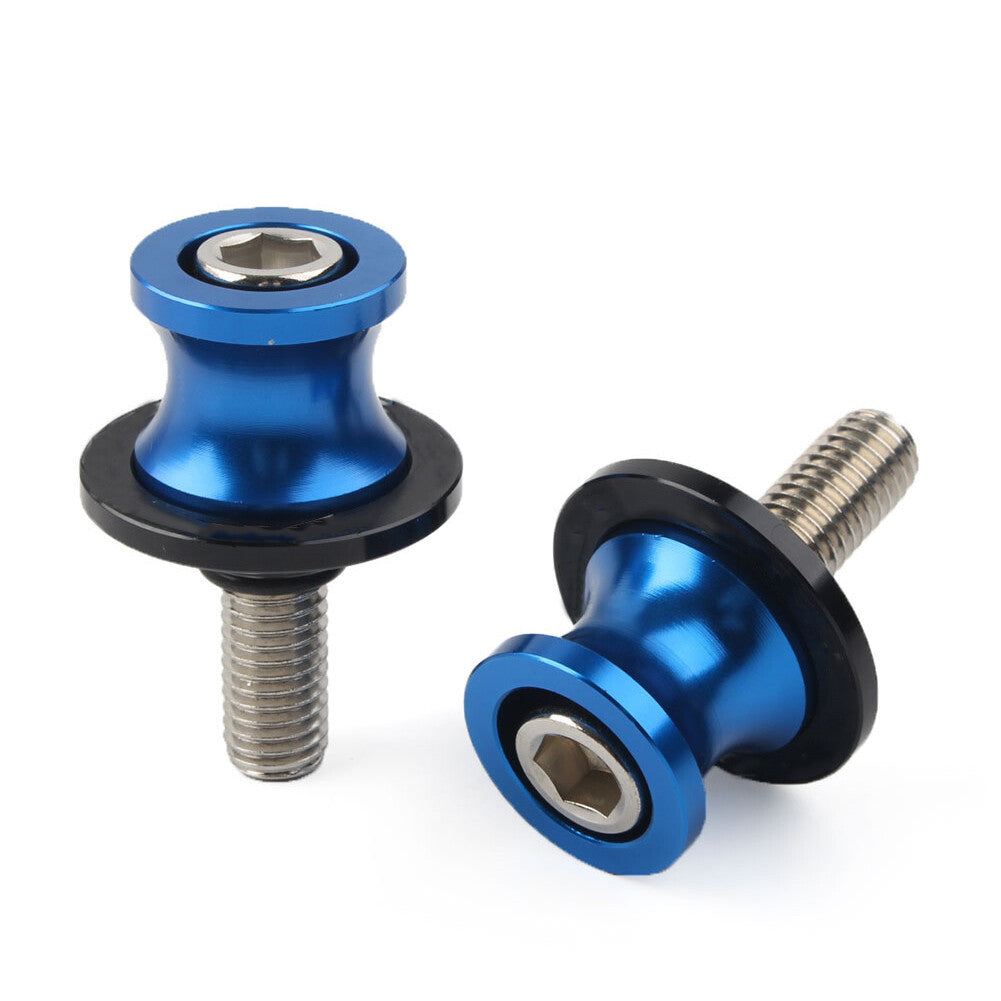 2¢ª CNC Schwingenspulen Slider Stand Schrauben 8MM f¨¹r for KAWASAKI ZX6R 2012-21 Blau