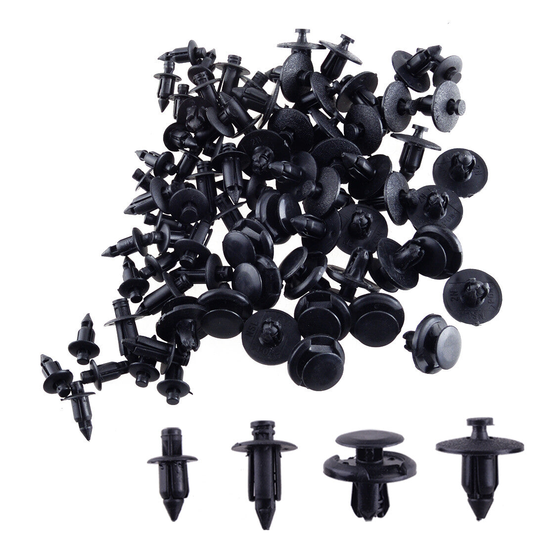 80Pcs Motorcycle Fairing Bodywork Bolt Push Pry Nylon Rivets Pin Clips