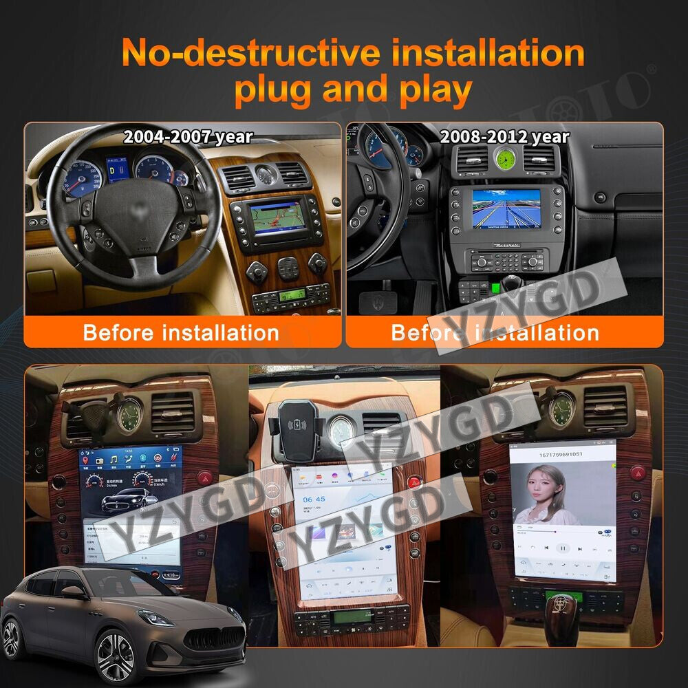 for Maserati Quattroporte 2004-2012 CarPlay 2Din Car Radio Stereo Player Screen