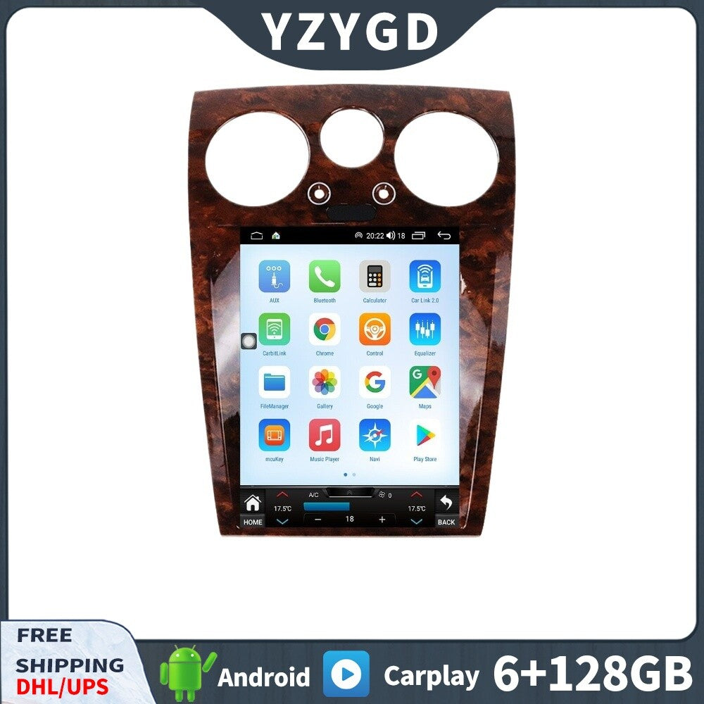 for Bentley for Continental GT 2004-2011 Stereo Car Radio CarPlay Receiver 128GB