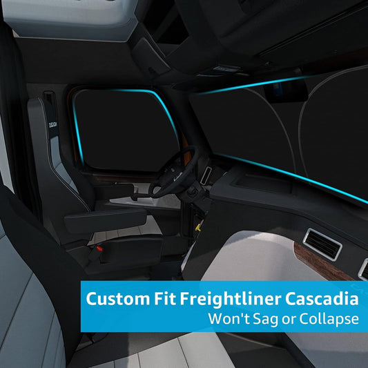 UV block cover for Freightliner semi-truck windshields and side windows - n