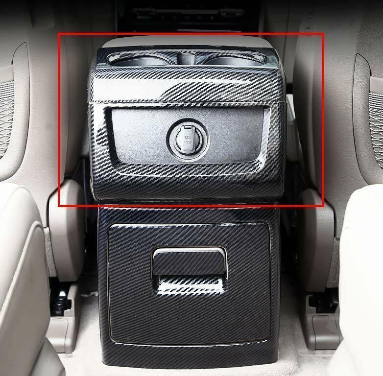 Rear Cup Air Outlet Vent Frame Trim 2 for Kia Carnival 2022-2023 Carbon Fiber