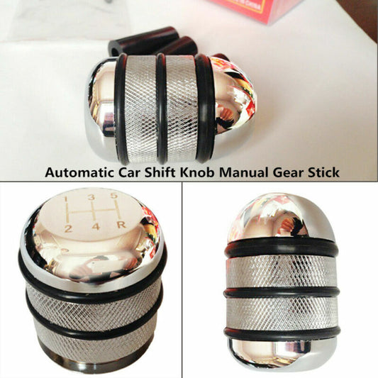 Silver metal automatic car gear shift lever, manual gear lever, gear head, and lever with screws. n