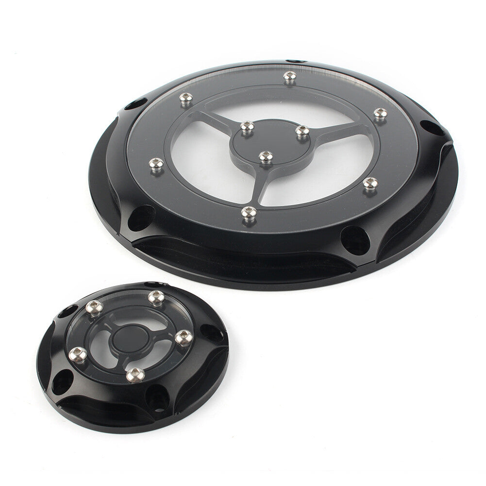 Black Derby Timing Timer Cover for Harley Road King Electra Glide Softail
