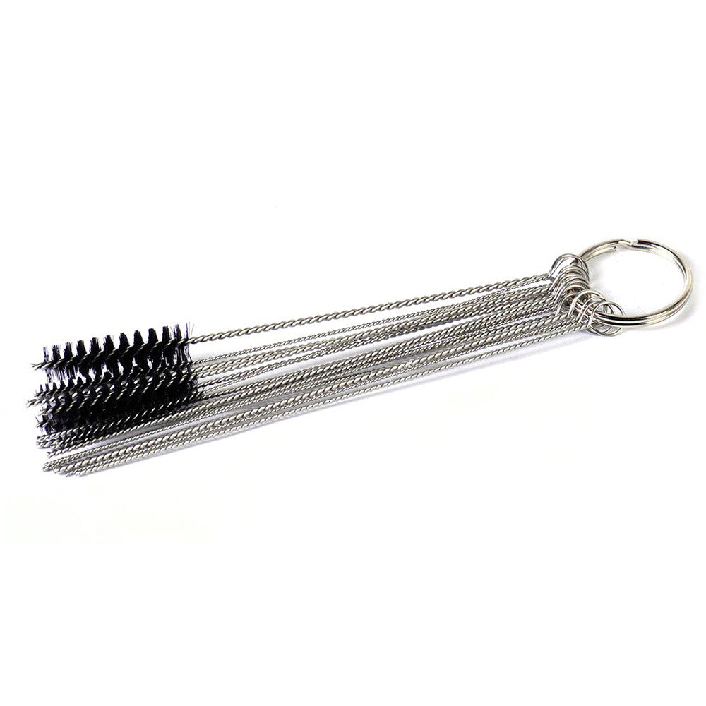 10 Cleaning Needles  5 Brushes Carburetor Carbon Dirt Jet Remove Cleaning Tools Q