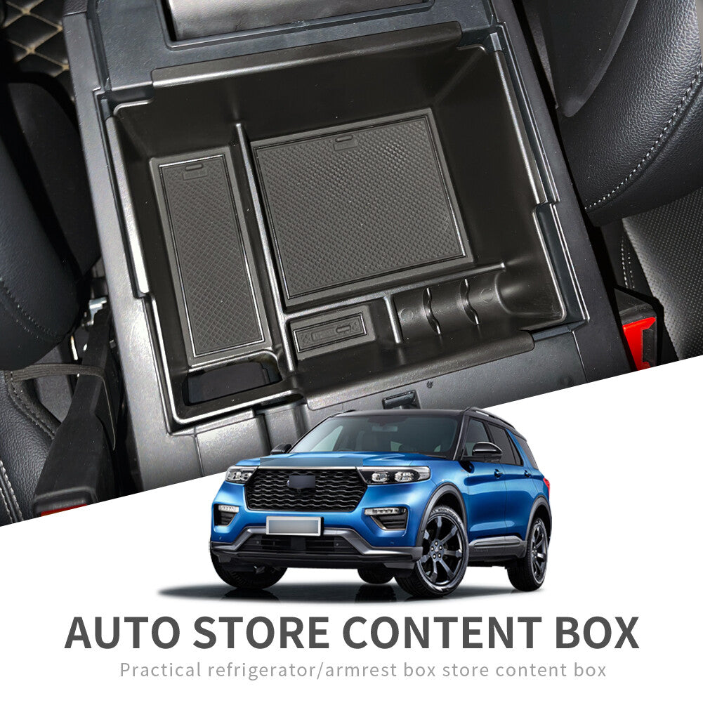 Central Armrest Box Storage for Ford Explorer 2020-2022 Console Accessories Tray
