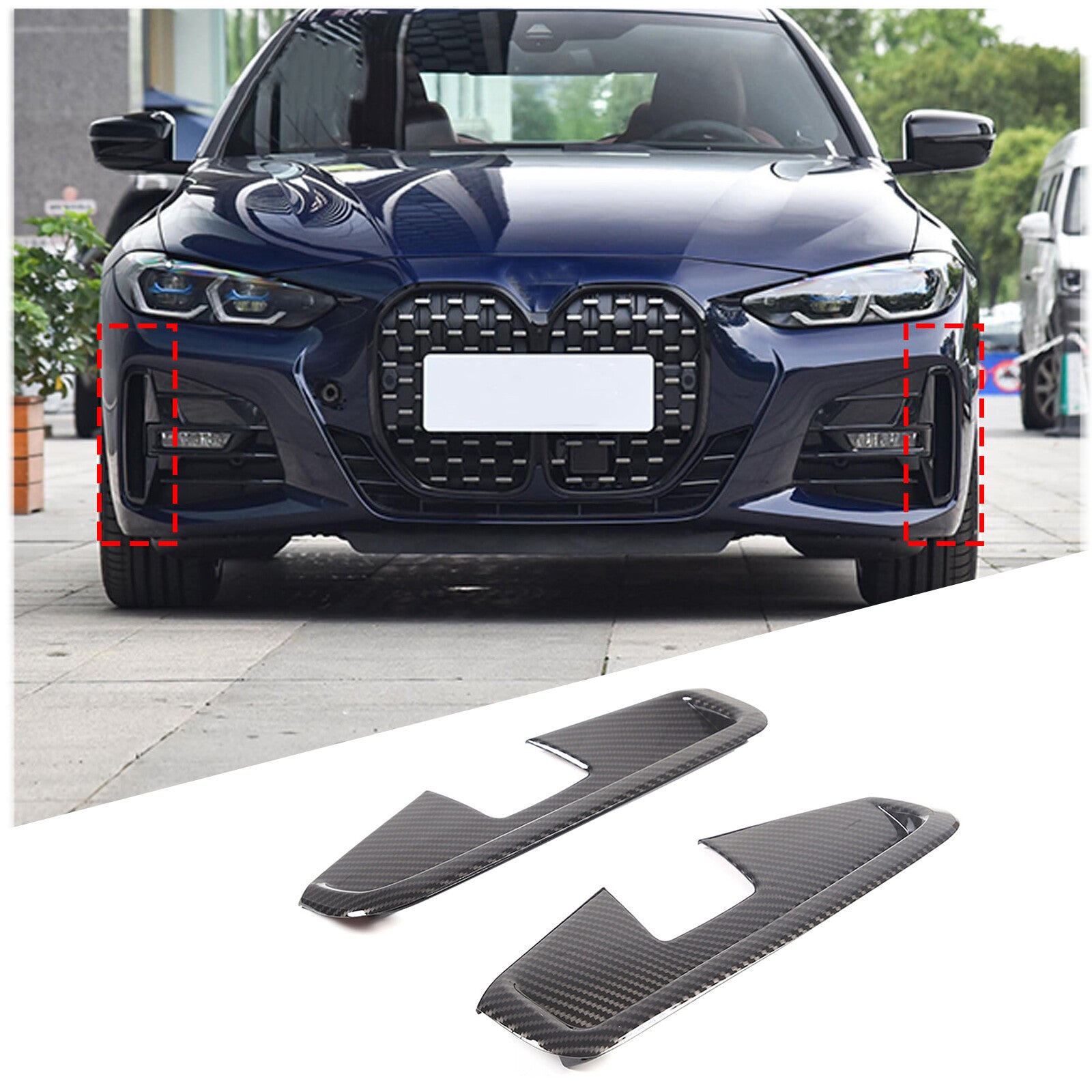 ABS glossy black rear bumper fog light strip decoration suitable for Honda Pilot 2019-2022- v