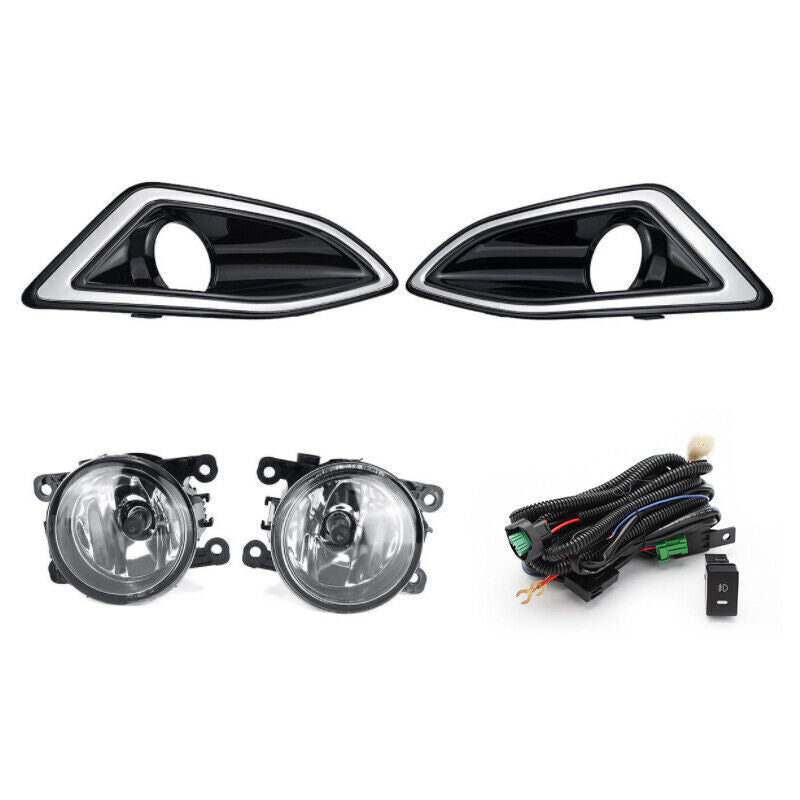 1Set for Ford Edge Sport 2015-2018 Front Fog Lights Lamps Harness Switch Kit