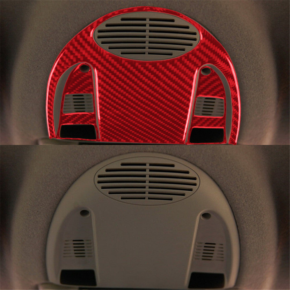 Red Central A/C Control Trim Type B Carbon Fiber For Tundra 2007-2013 v