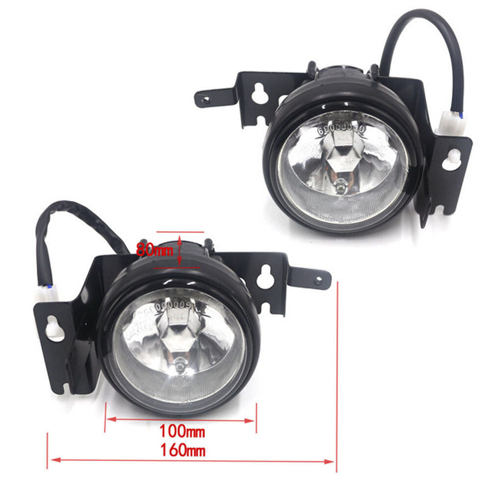 For 99-00 for Honda for Civic Front Fog Light Bumper OE Style Fit Wiring Kit White Lens