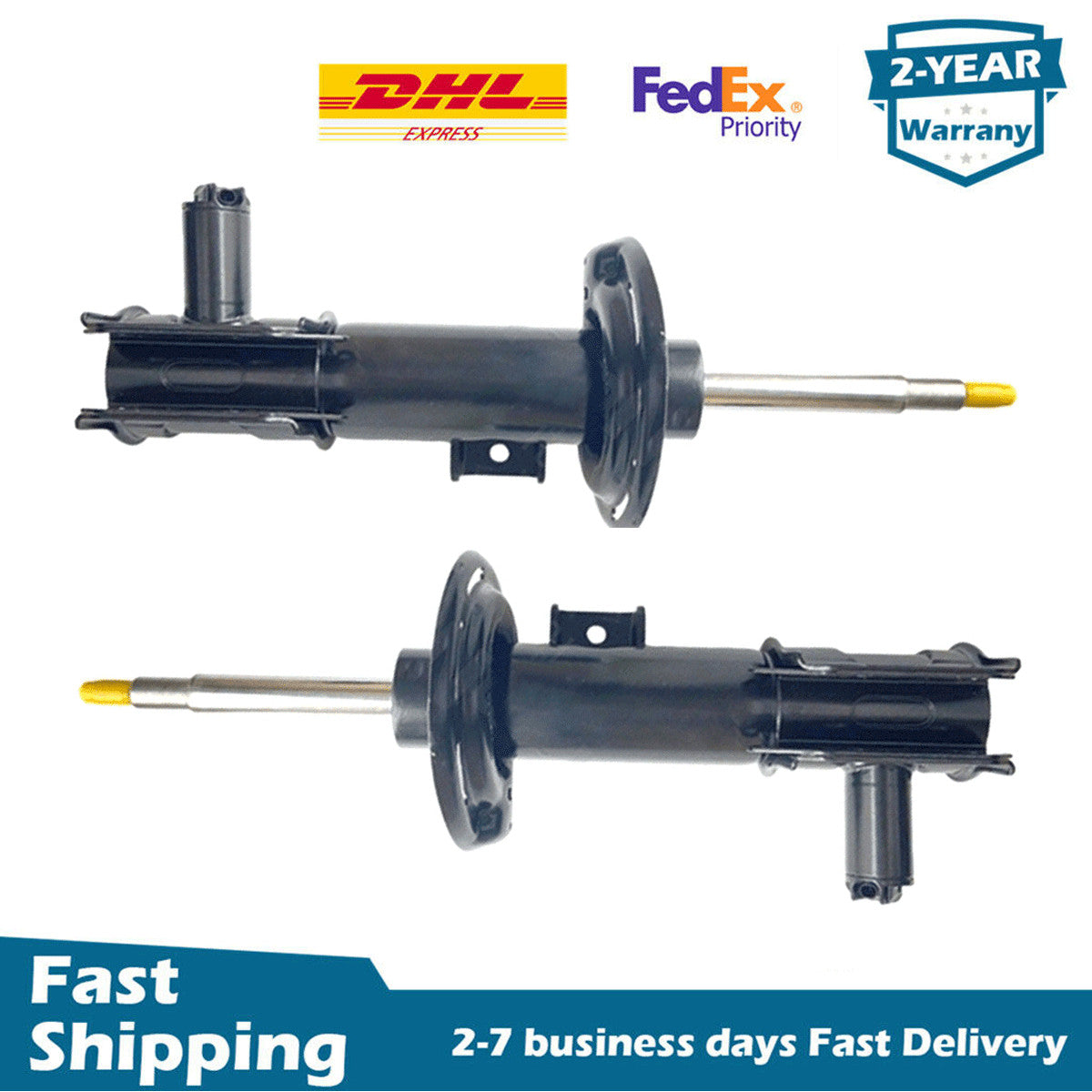 2PCS Front Shock Absorber Struts ADS Fit for Mercedes W218 W212 E63 AMG 4Matic 14-18
