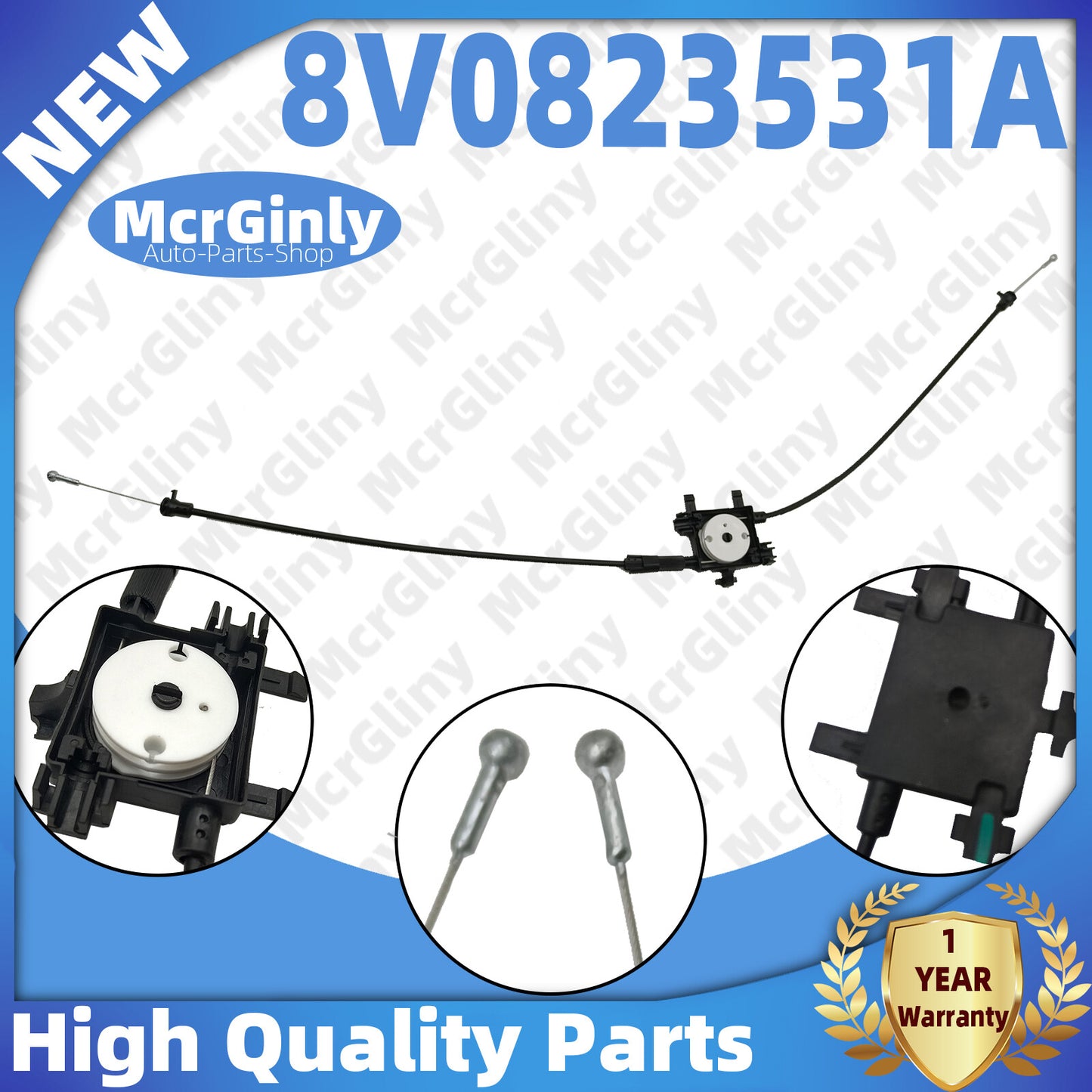 Bonnet release cable for Audi A3 S3 RS3 #8V08233531A front hood latch - n