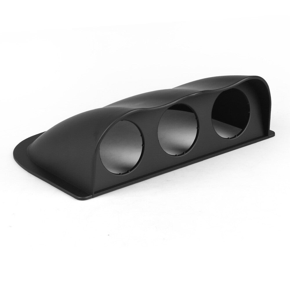 2 52MM Car Black Look ABS Plastic 3 Hole Gauge Meter Mount Pod