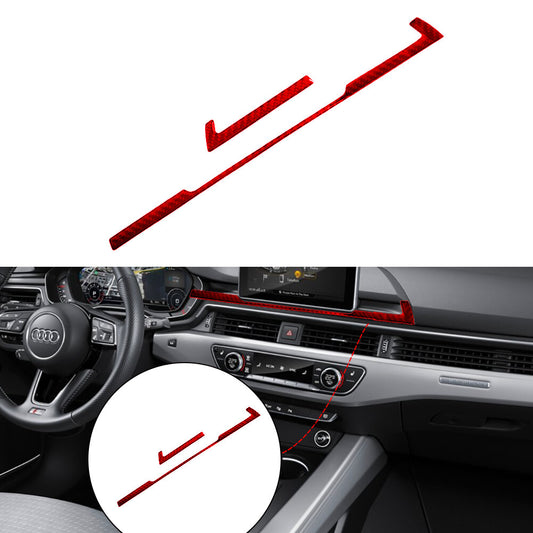 Red Rear Door Interior Trim Strip Cover Carbon Fiber for Chevy Impala 2014-2020 v