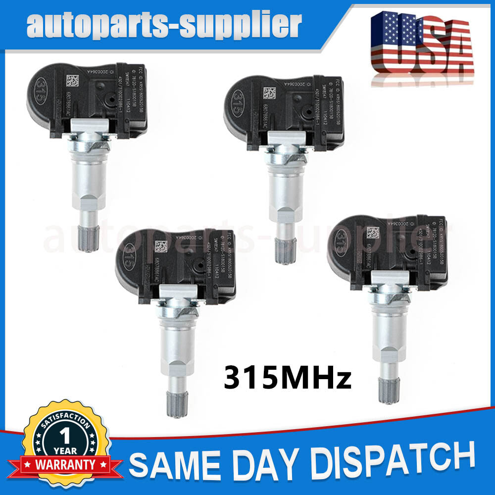4-pack TPMS tire pressure sensor 6807861AC 315MHz for Chrysler for Dodge for Jeep