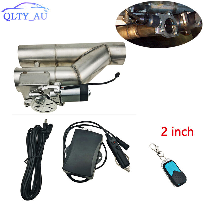 2-inch Y-pipe electric exhaust dual-valve self-unloading valve motor kit with remote switch Q