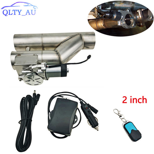 2-inch Y-pipe electric exhaust dual-valve self-unloading valve motor kit with remote switch Q