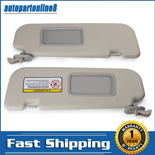 1 Pair Sun Visor Set Gray Left Right Side for 2011-2015 for Hyundai for Elantra
