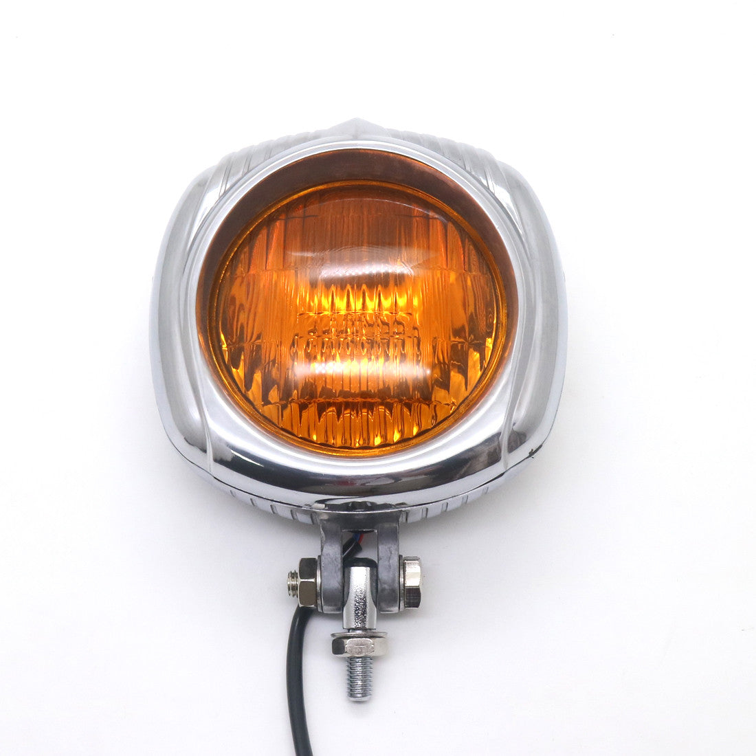 Chrome Polished Metal Vintage Retro Headlight for Harley chopper bobber Custom Q