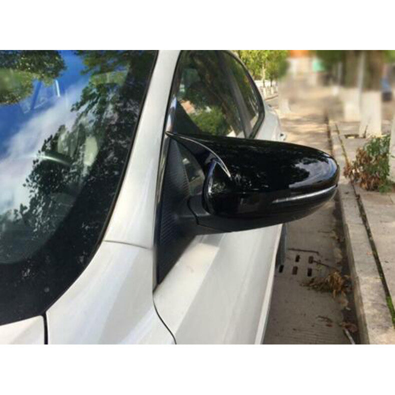 for Kia Optima 2011-15 Gloss Black OX Horn Rear View Side Door Mirror Cap Cover