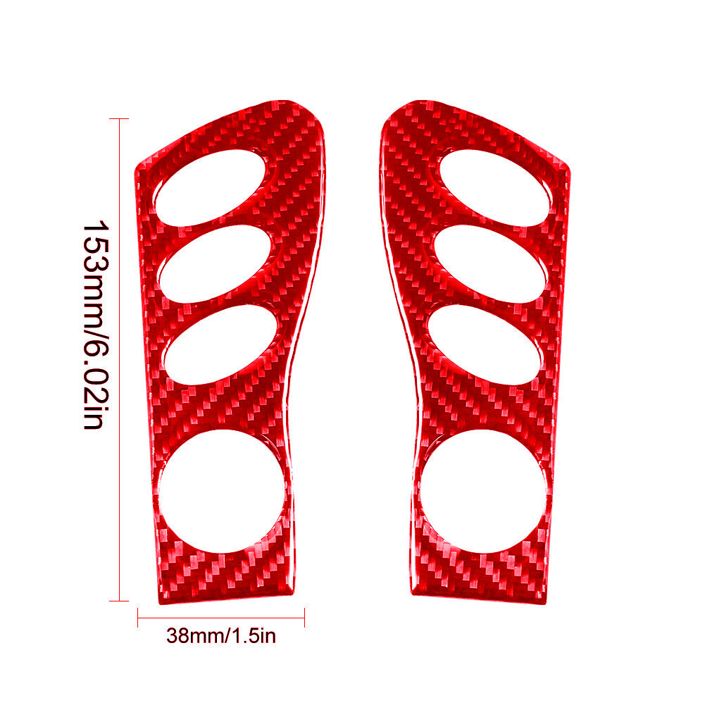 Red Carbon Fiber Center Console Side Strips Cover Trim For Sonic 12-16 v