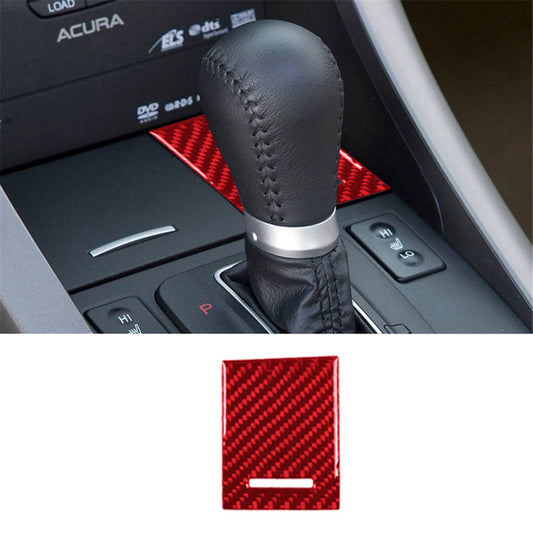 Red Carbon Fiber Interior Power Outlet Cover Trim Sticker for Acura TSX 2009-14