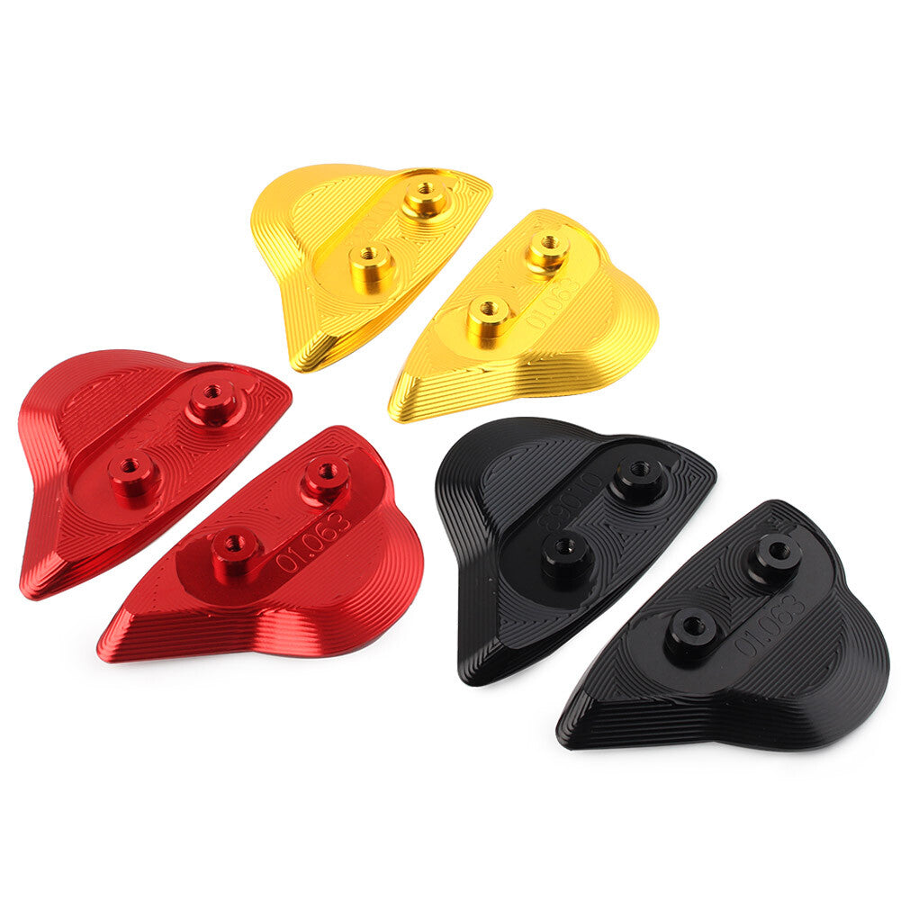 Rearview Mirror Block Off Base Plates Cover for Yamaha YZF-R6 YZFR6 2017-2022