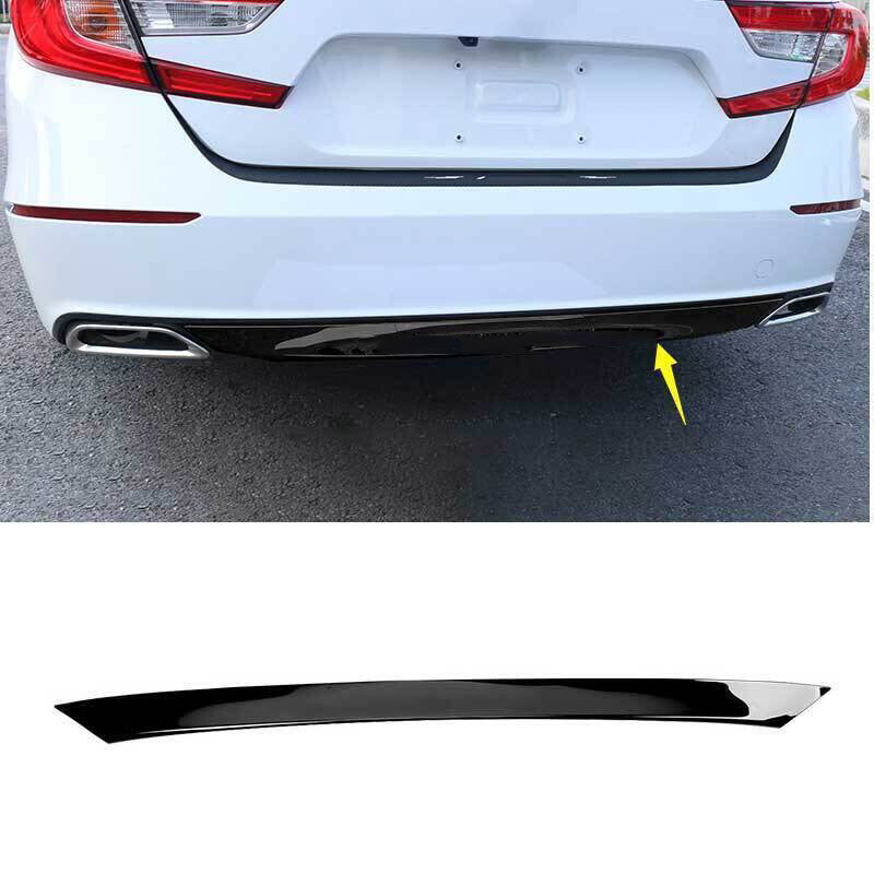 for Honda Accord 10th 2018-2022 Piano Black Steel Rear Bumper Guard Panel Trim