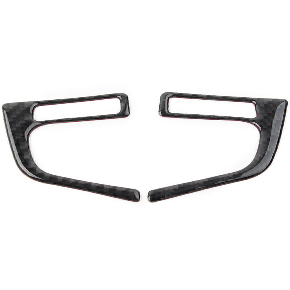 Carbon Fiber Steering Wheel Button Trim Cover for Subaru Forester 2013-2018 2017