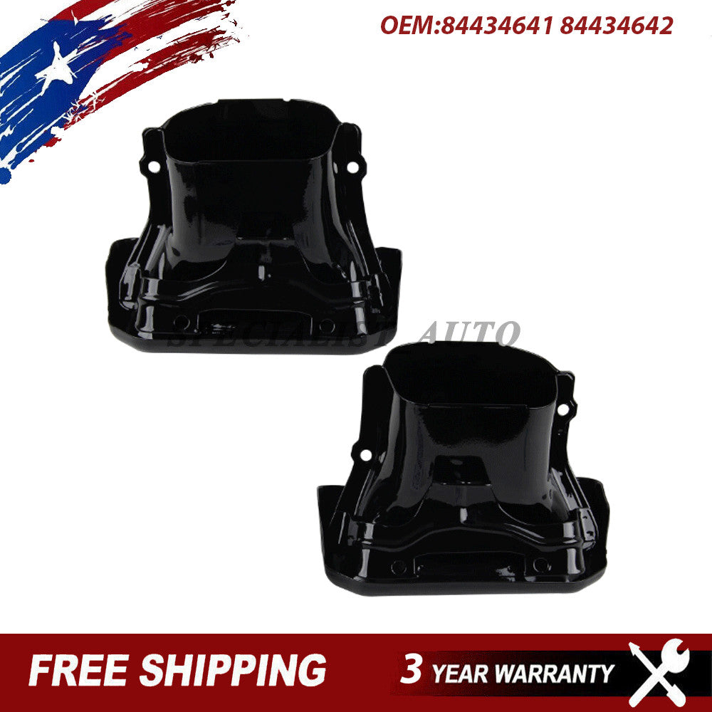 Exhaust Tips / Bezels Gloss Black for Chevy Silverado 1500 for GMC for Sierra 1500 19-23 Q