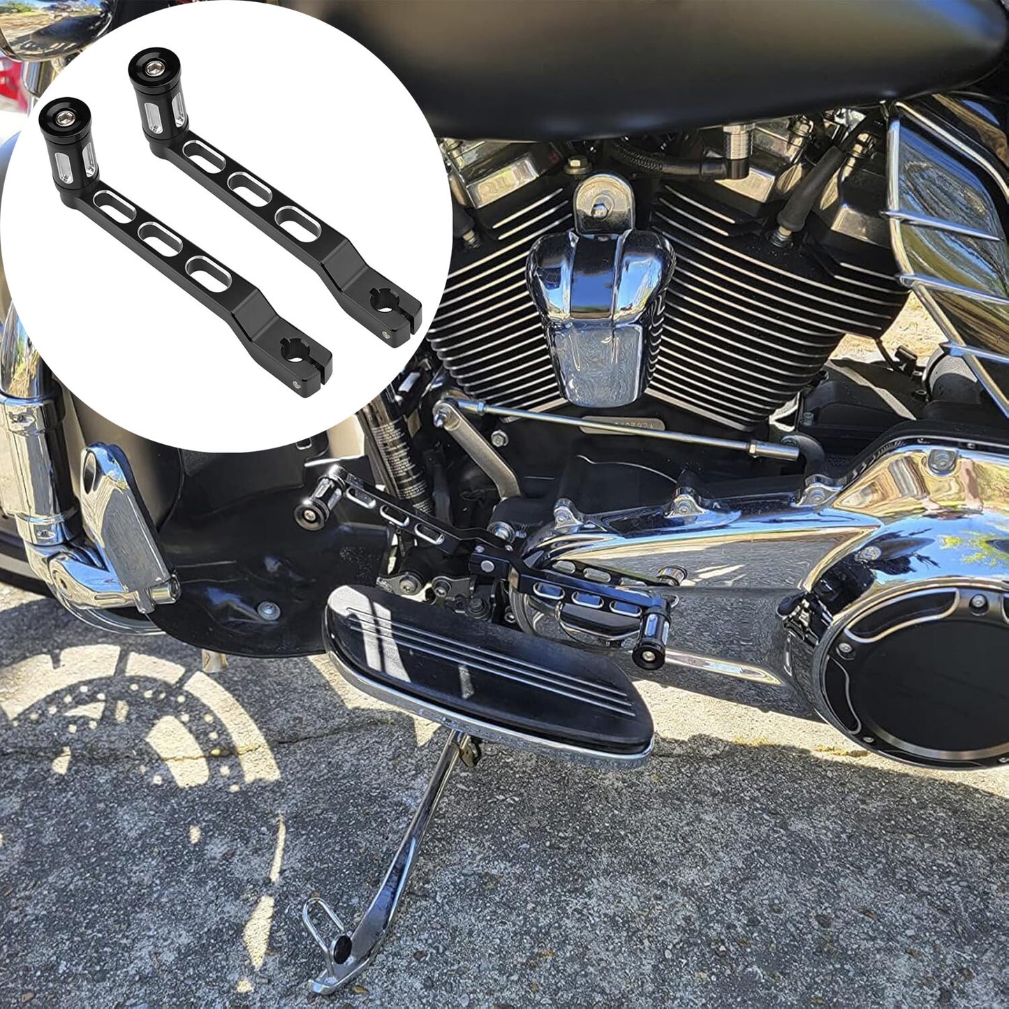 2X Heel Toe Gear Shifter Lever Pedal Shift Pegs for Harley Softail Electra Glide