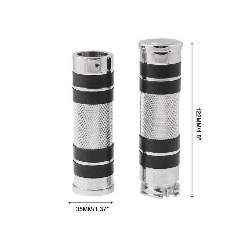 2-Piece Aluminum Handlebar and Grip Set for Motorcycles, Bikes, and All-Terrain Vehicles, Fits All 25mm - n