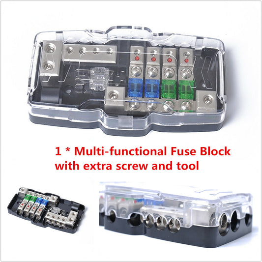 Car audio stereo ANL fuse holder distribution 0/4ga 4-way fuse box holder 30A- n