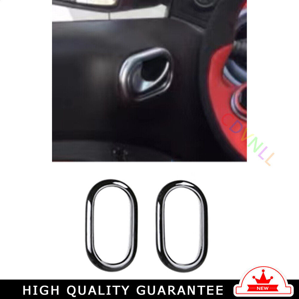 Inner Door Handle Cover Trim 2PCS Fit for Mercedes-Benz for SMART 15-18 Bright Black