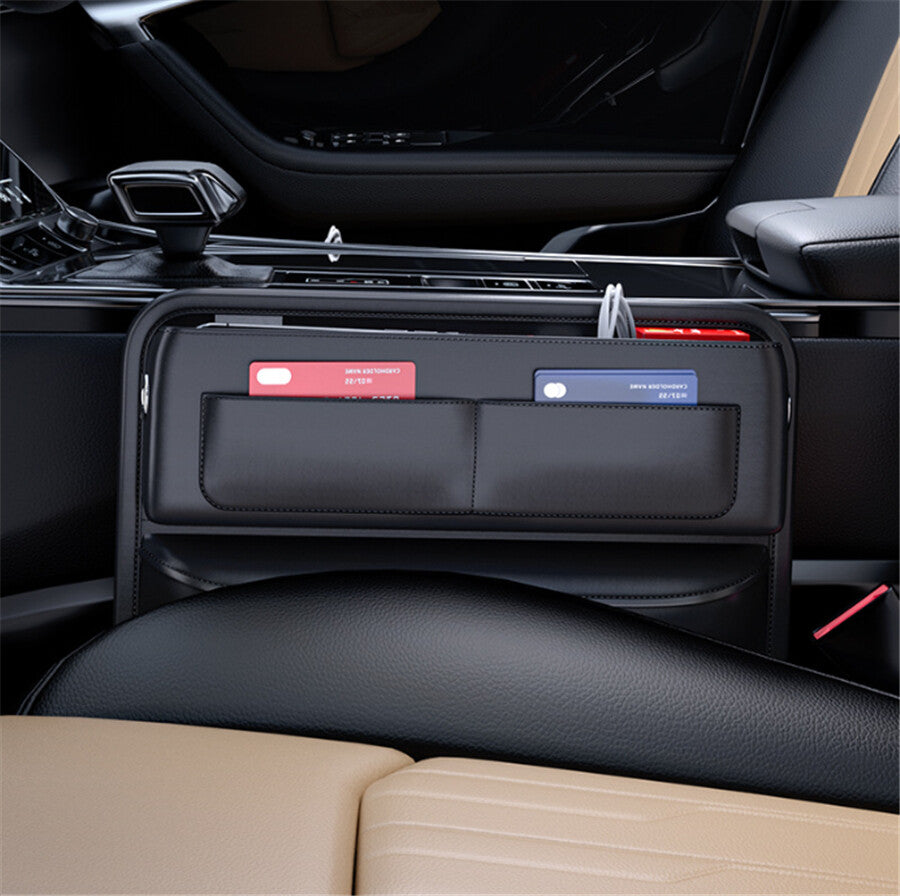 PU Leather for Seat Crevice Storage Box Gap Pocket Phone Organizer Car Accessories